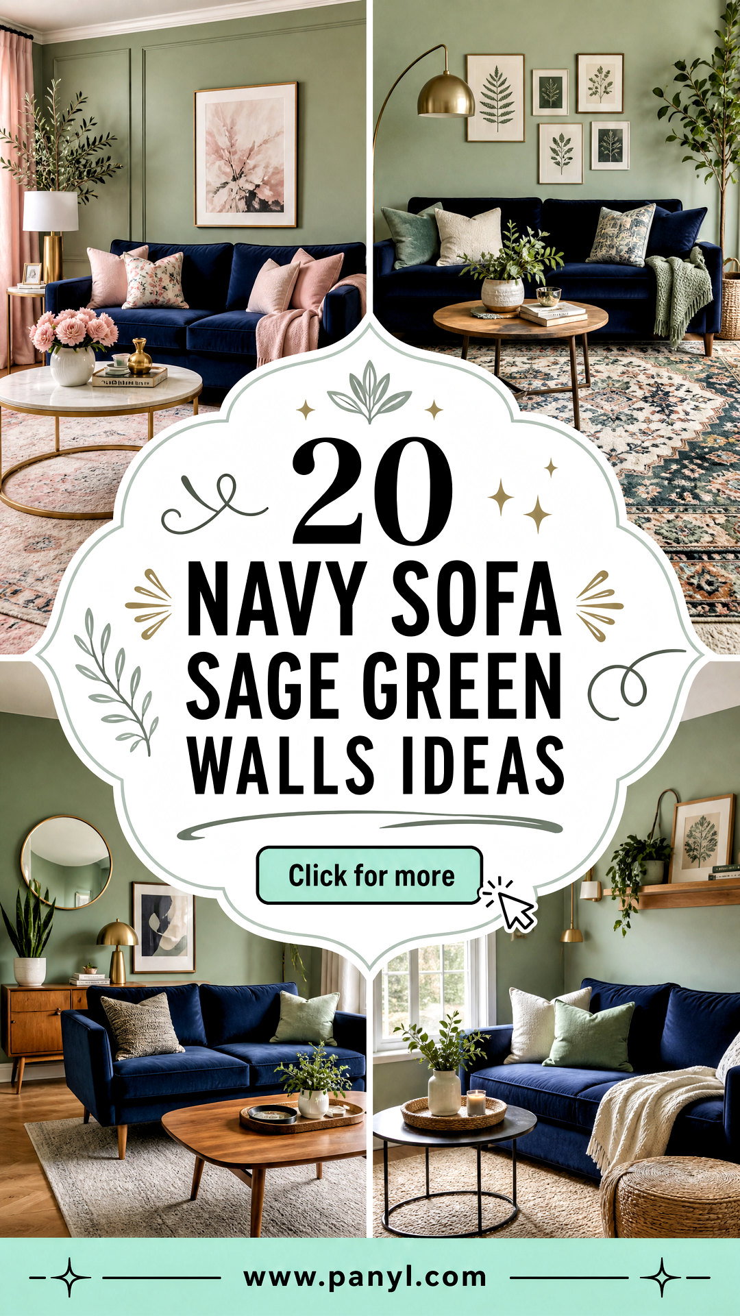 20 Navy Sofa Sage Green Walls Serene Living Room Pairings - 20 Navy Sofa Sage Green Walls: Serene Living Room Pairings