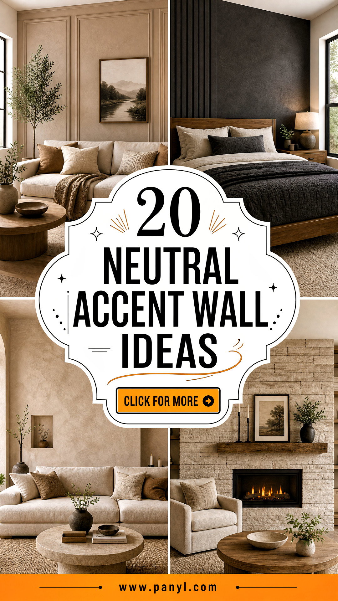 20 Neutral Accent Wall Ideas for a Stylish Calming Home - 20 Neutral Accent Wall Ideas for a Stylish, Calming Home