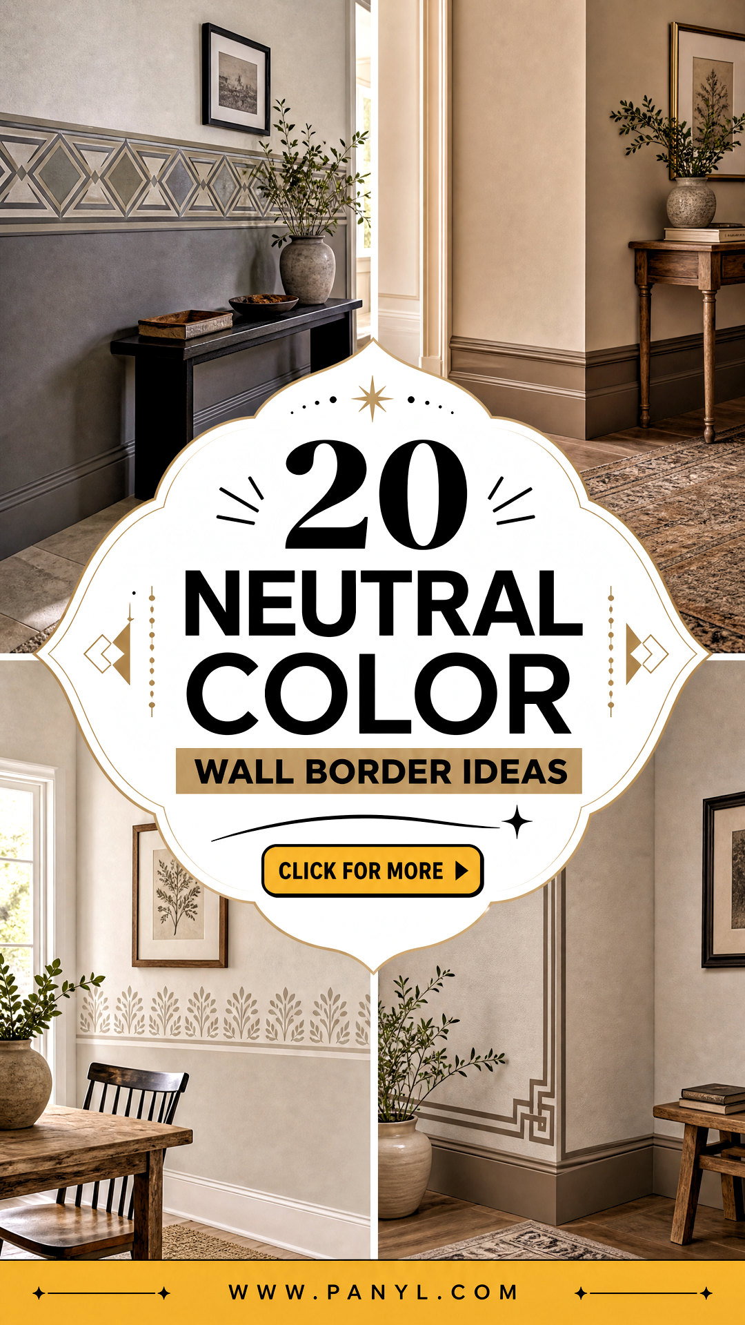 20 Neutral Color Wall Border Ideas Easy Polished Room Details - 20 Neutral Color Wall Border Ideas: Easy, Polished Room Details