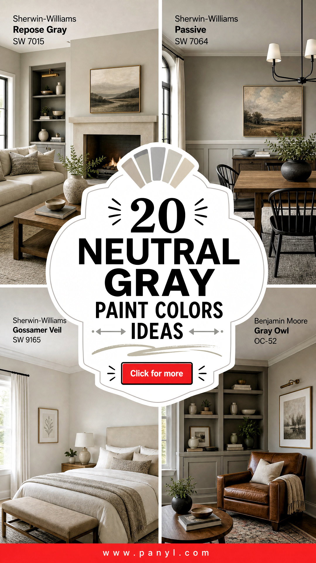 20 Neutral Gray Paint Colors for Timeless Relaxing Rooms - 20 Neutral Gray Paint Colors for Timeless, Relaxing Rooms