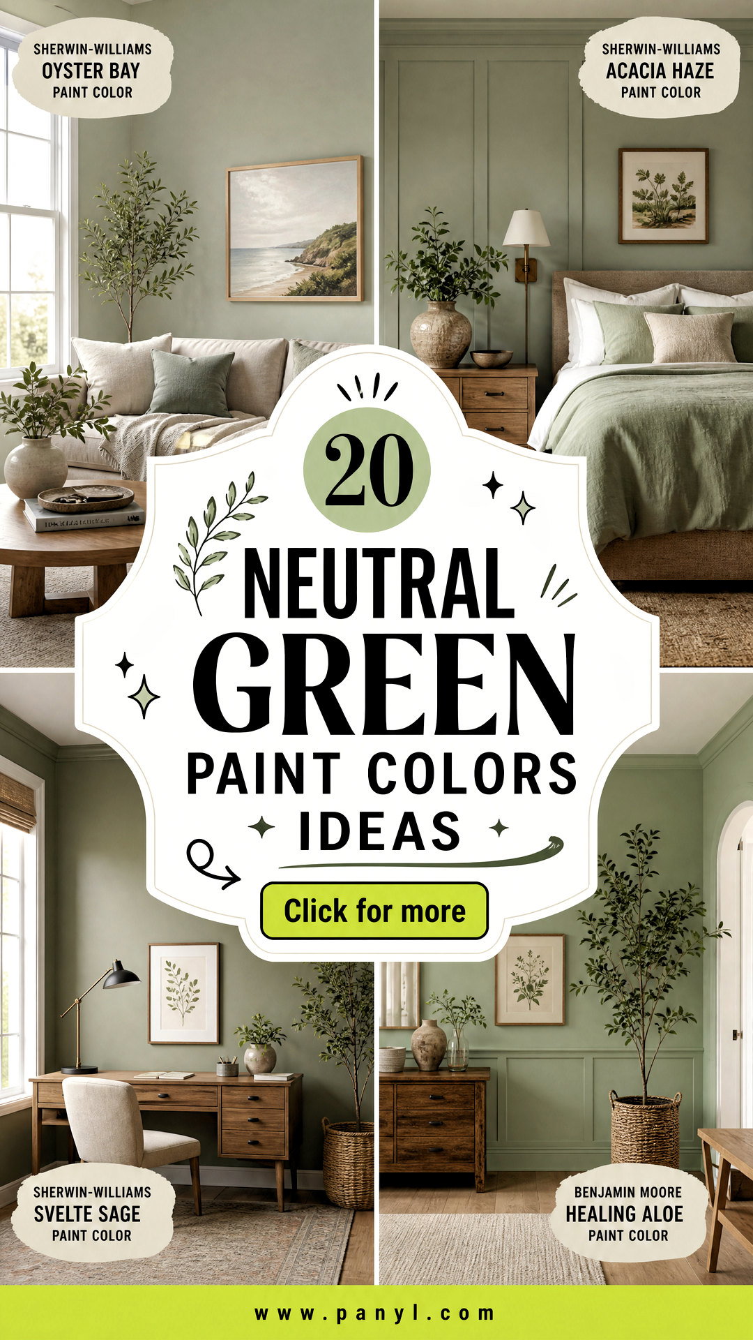 20 Neutral Green Paint Colors for Serene Sophisticated Rooms - 20 Neutral Green Paint Colors for Serene, Sophisticated Rooms