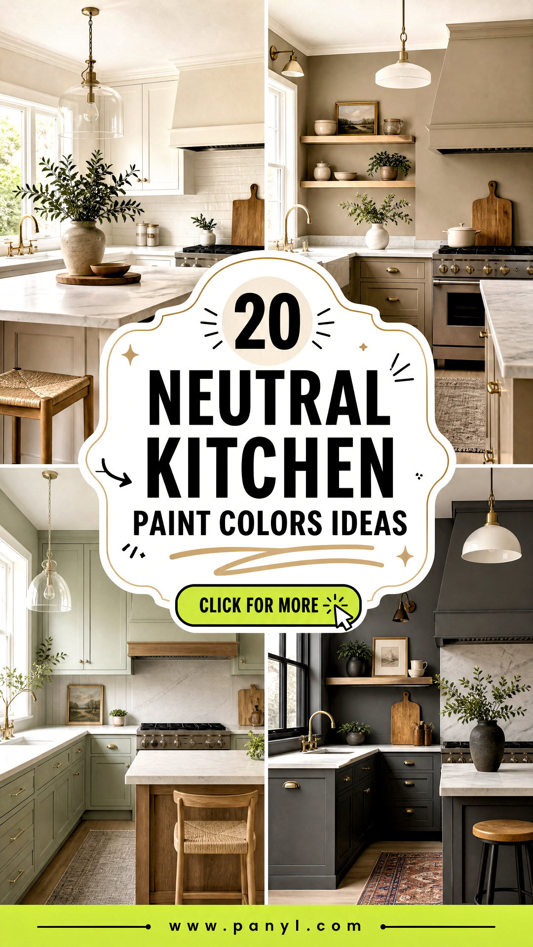 20 Neutral Kitchen Paint Colors for a Warm Timeless Look - 20 Neutral Kitchen Paint Colors for a Warm, Timeless Look