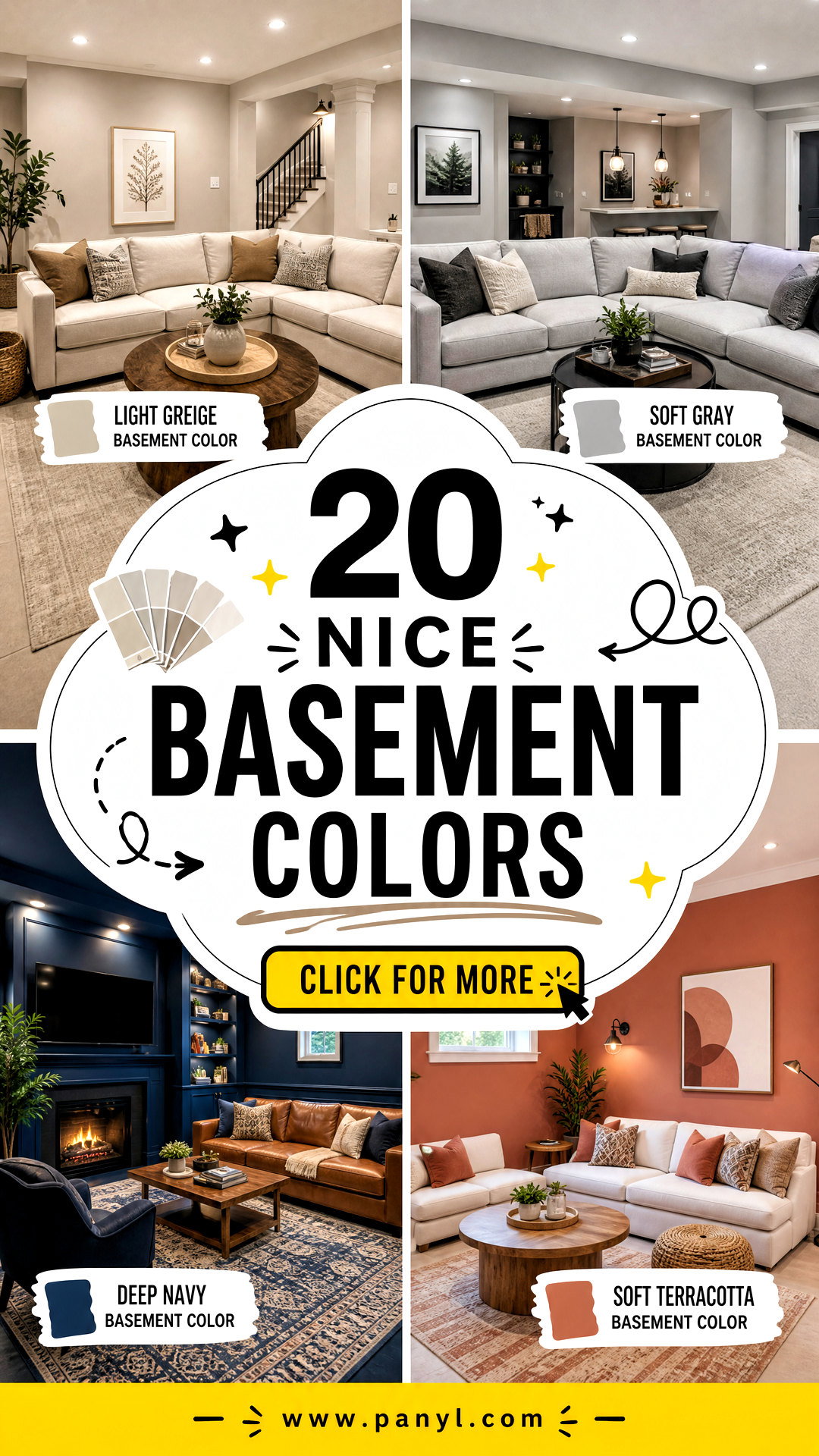 20 Nice Basement Colors for a Cozy and Stylish Modern Makeover - 20 Nice Basement Colors for a Cozy and Stylish Modern Makeover