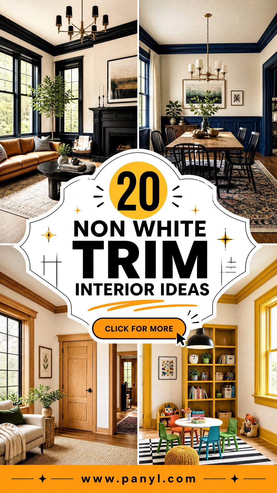 20 Non White Trim Interior Ideas for Bold Polished Rooms - 20 Non White Trim Interior Ideas for Bold, Polished Rooms