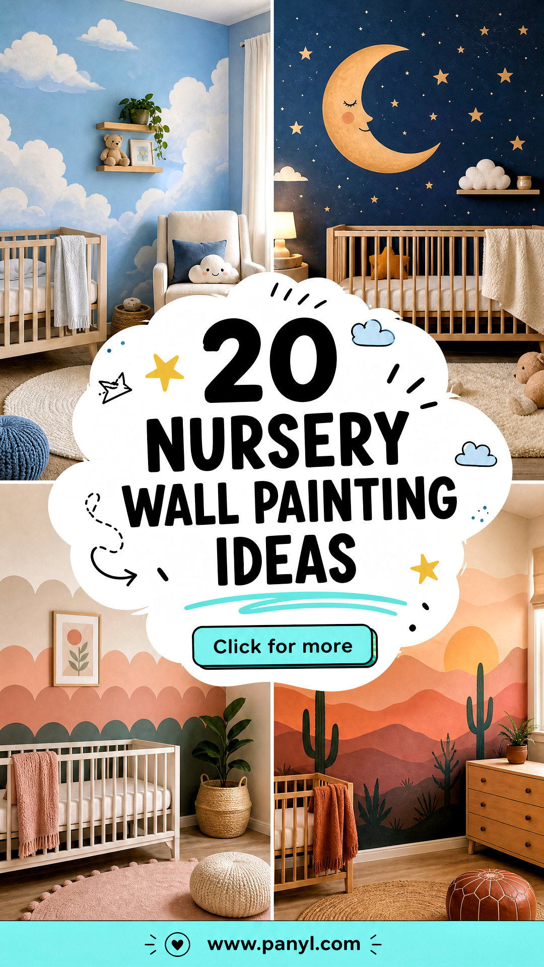 20 Nursery Wall Painting Ideas for a Sweet Creative Space - 20 Nursery Wall Painting Ideas for a Sweet, Creative Space