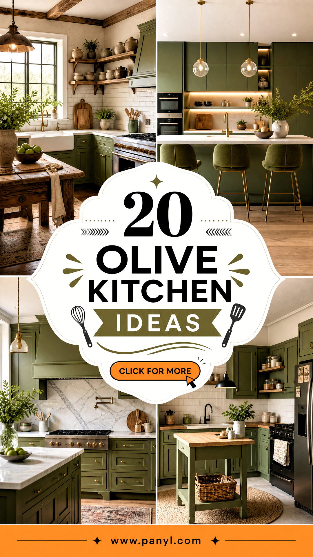 20 Olive Kitchen Ideas for a Warm Timeless Cooking Space - 20 Olive Kitchen Ideas for a Warm, Timeless Cooking Space