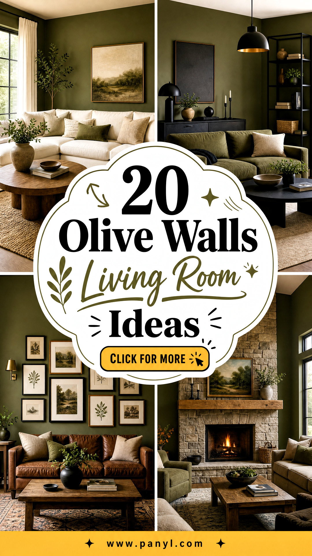 20 Olive Walls Living Room Ideas for Warm Earthy Style - 20 Olive Walls Living Room Ideas for Warm, Earthy Style