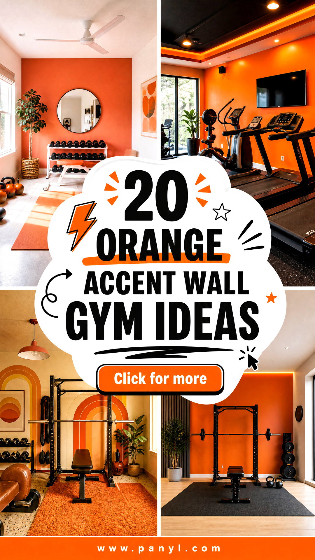 20 Orange Accent Wall Gym Ideas for Energizing Home Workouts - 20 Orange Accent Wall Gym Ideas for Energizing Home Workouts