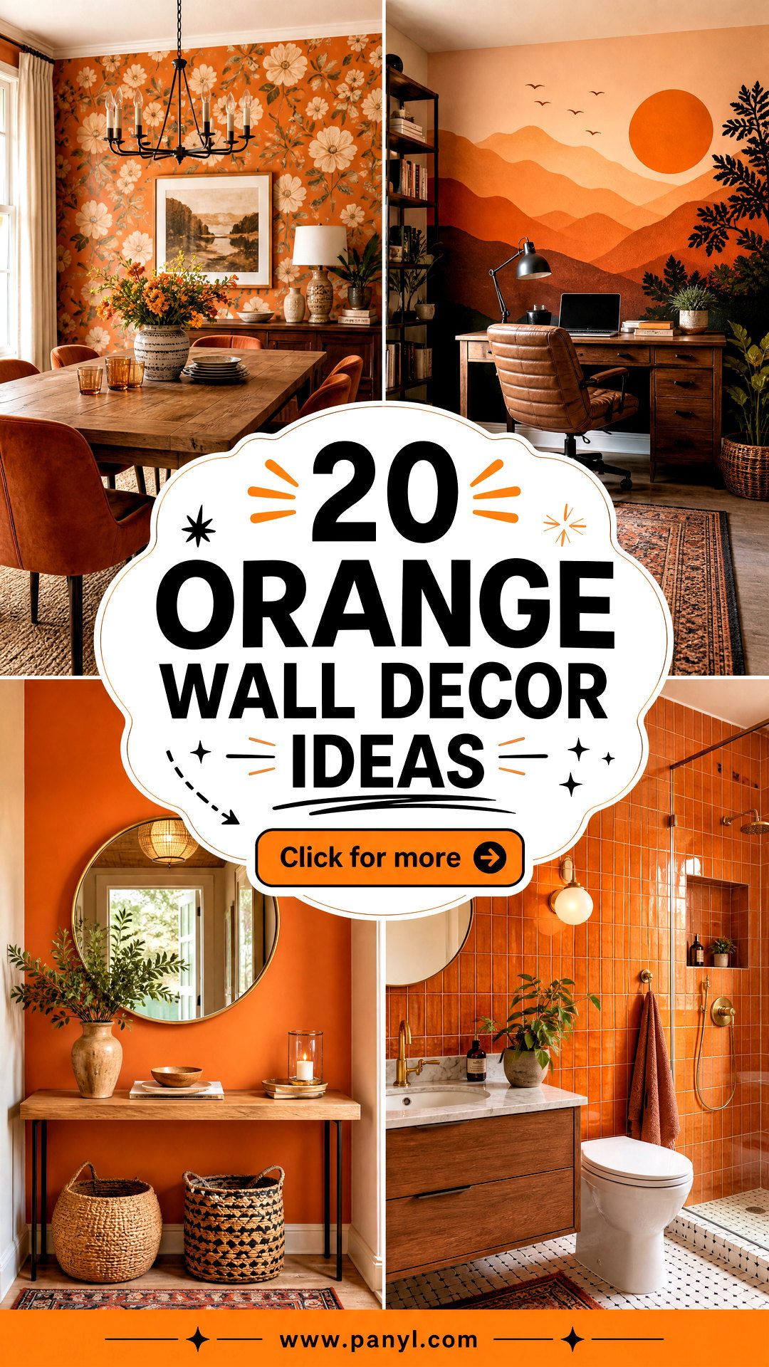 20 Orange Wall Decor Ideas for a Warm Energizing Home Makeover - 20 Orange Wall Decor Ideas for a Warm, Energizing Home Makeover