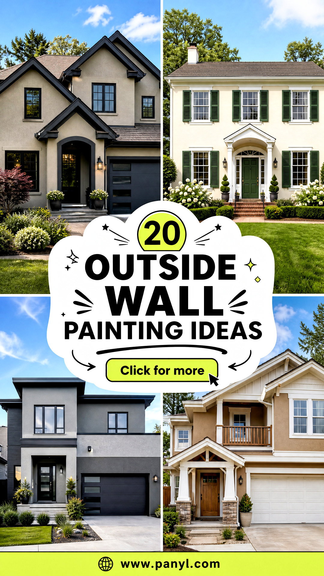20 Outside Wall Painting Ideas for a Striking Home Exterior - 20 Outside Wall Painting Ideas for a Striking Home Exterior