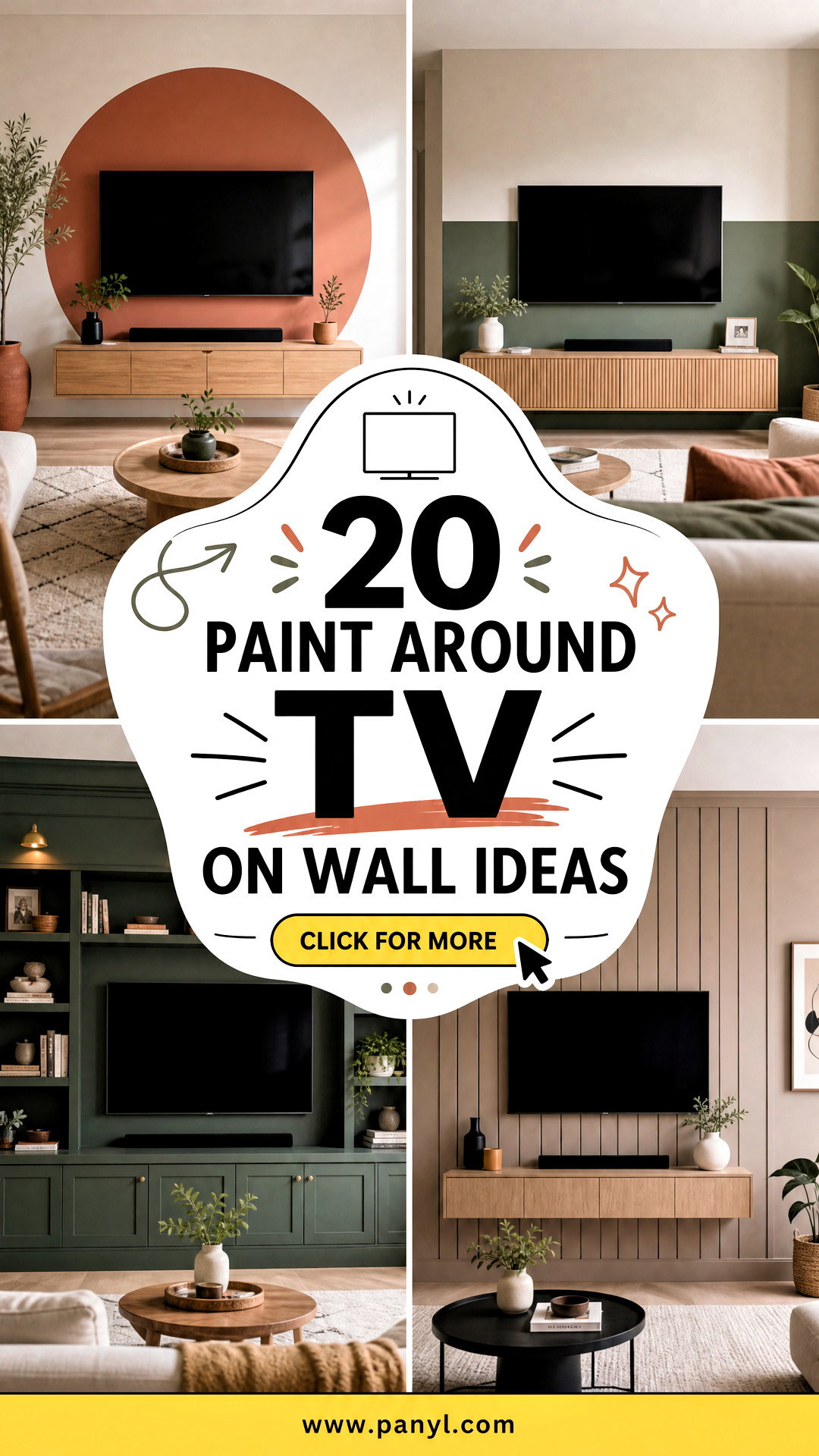 20 Paint Around Tv On Wall Ideas for a Stylish Polished Setup - 20 Paint Around Tv On Wall Ideas for a Stylish, Polished Setup