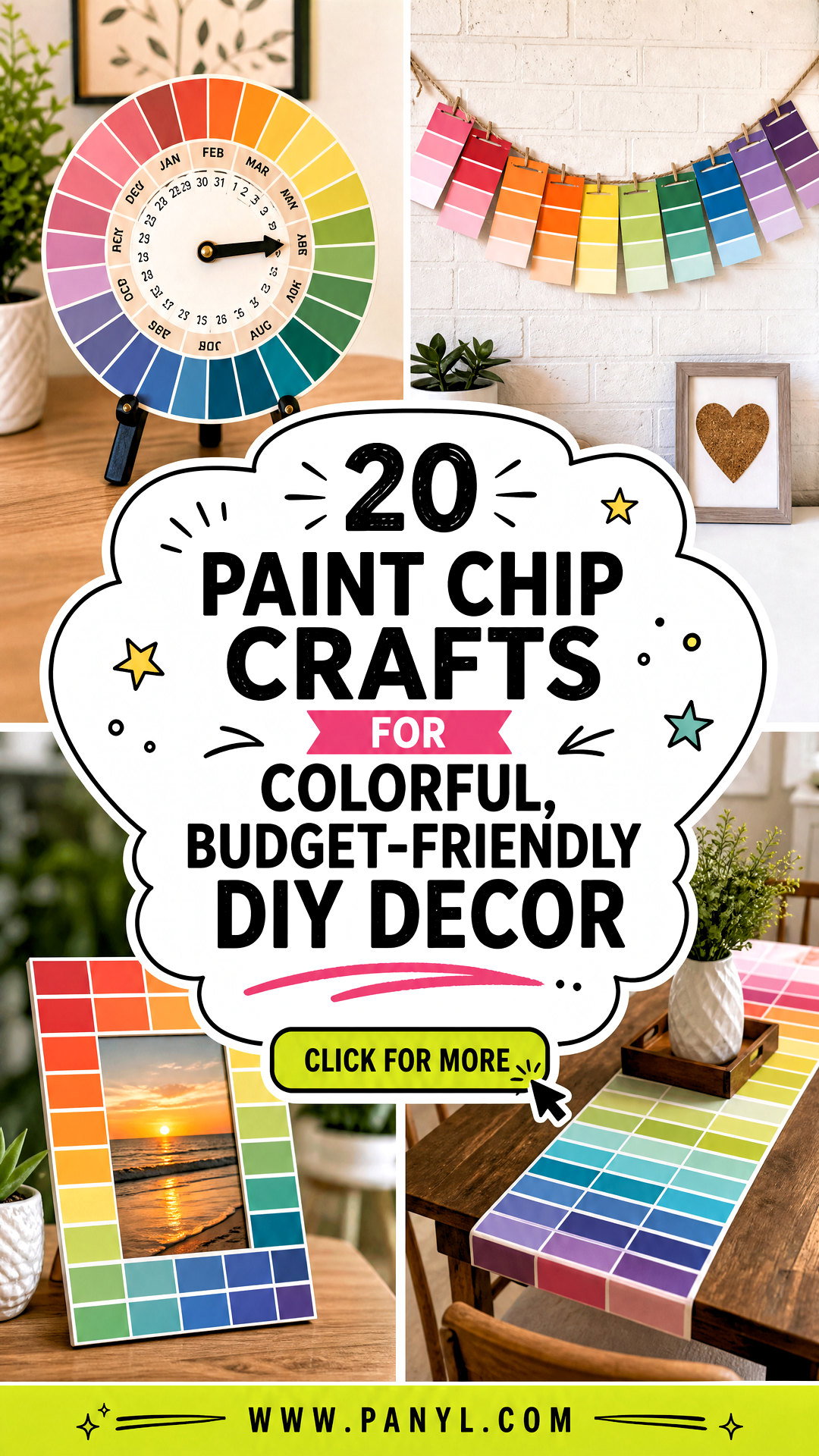 20 Paint Chip Crafts for Colorful Budget-Friendly DIY Decor - 20 Paint Chip Crafts for Colorful, Budget-Friendly DIY Decor