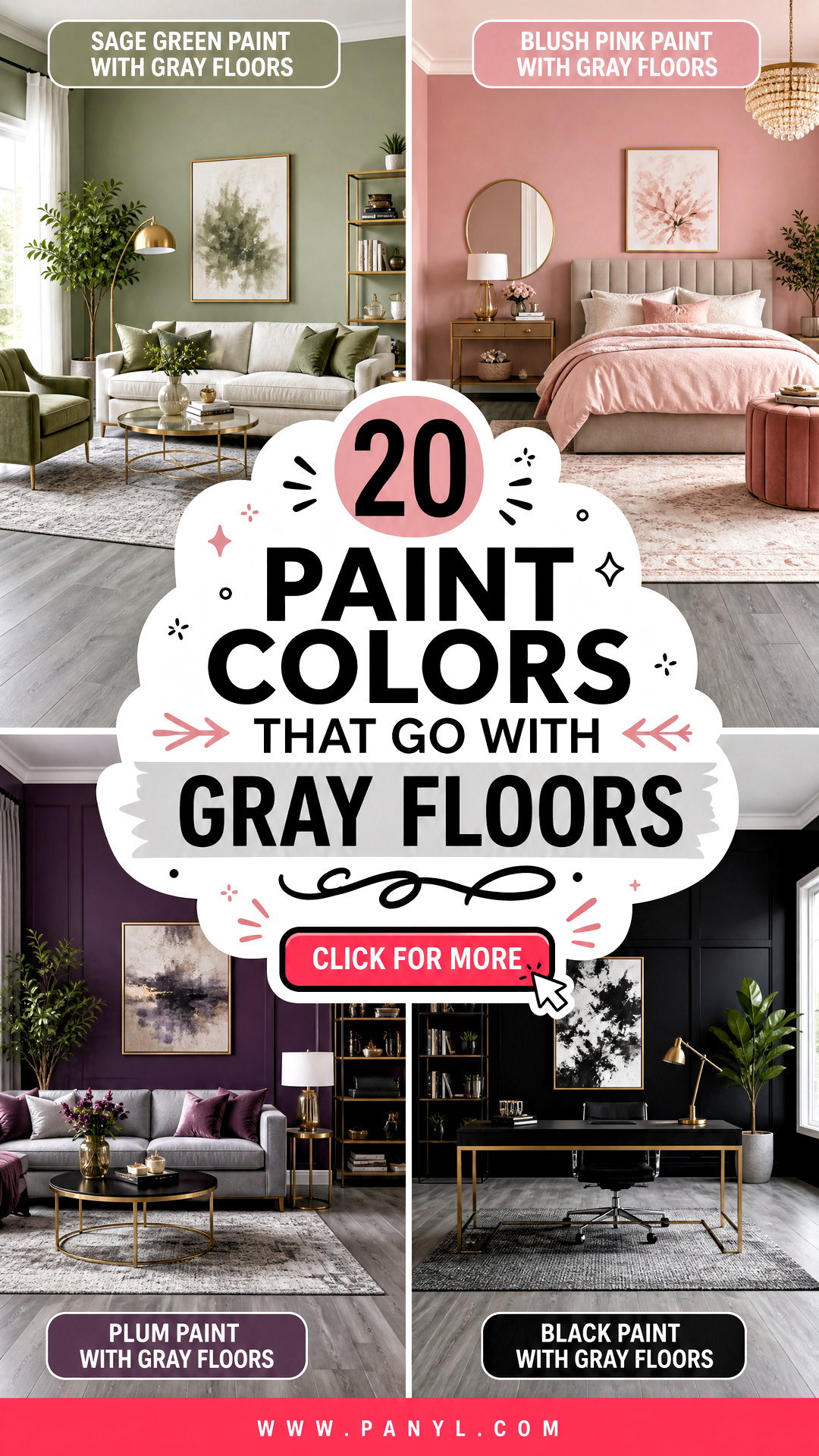 20 Paint Colors That Go With Gray Floors for a Chic Home - 20 Paint Colors That Go With Gray Floors for a Chic Home