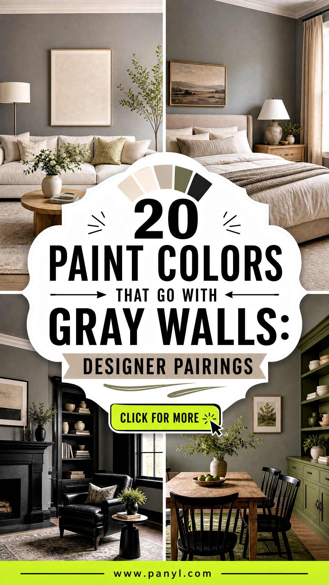 20 Paint Colors That Go With Gray Walls Designer Pairings - 20 Paint Colors That Go With Gray Walls: Designer Pairings