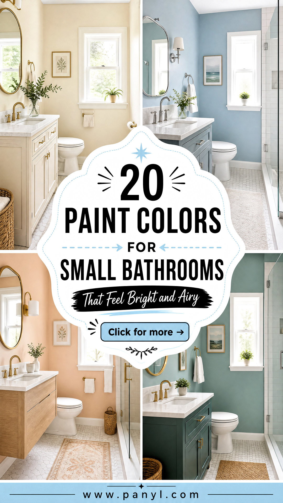 20 Paint Colors for Small Bathrooms That Feel Bright and Airy - 20 Paint Colors for Small Bathrooms That Feel Bright and Airy