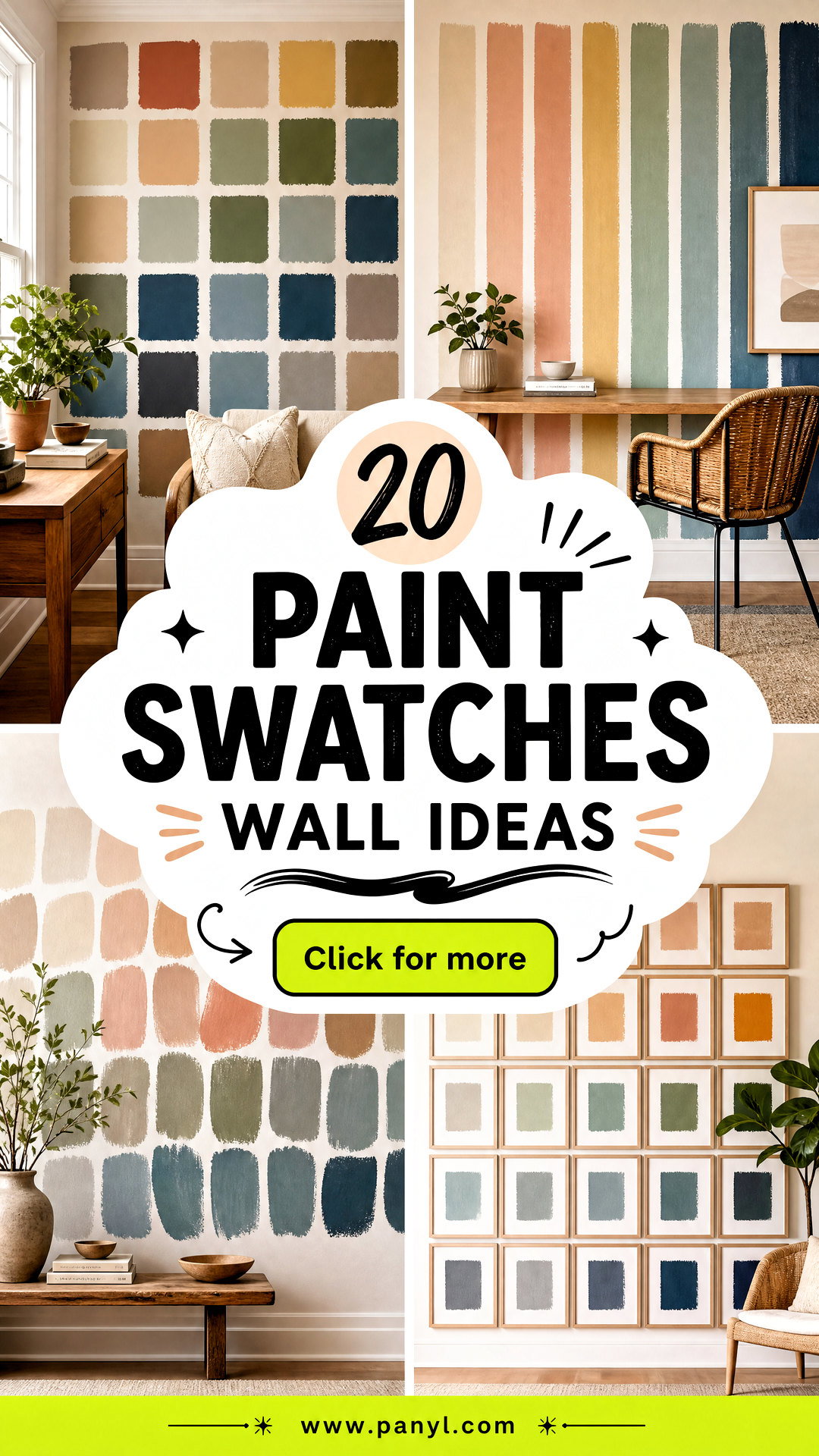 20 Paint Swatches Wall Ideas for Choosing Colours Confidently - 20 Paint Swatches Wall Ideas for Choosing Colours Confidently