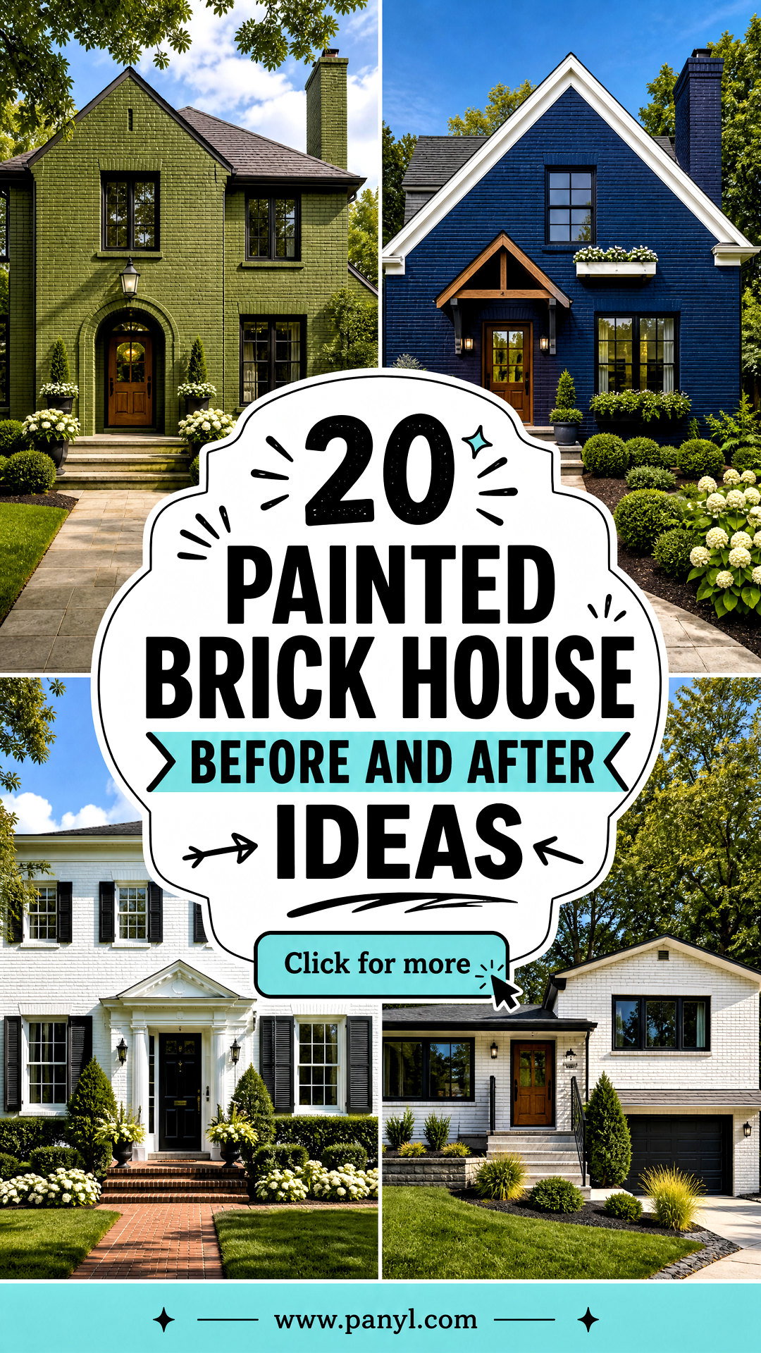 20 Painted Brick House Before and After Ideas for Curb Appeal - 20 Painted Brick House Before and After Ideas for Curb Appeal