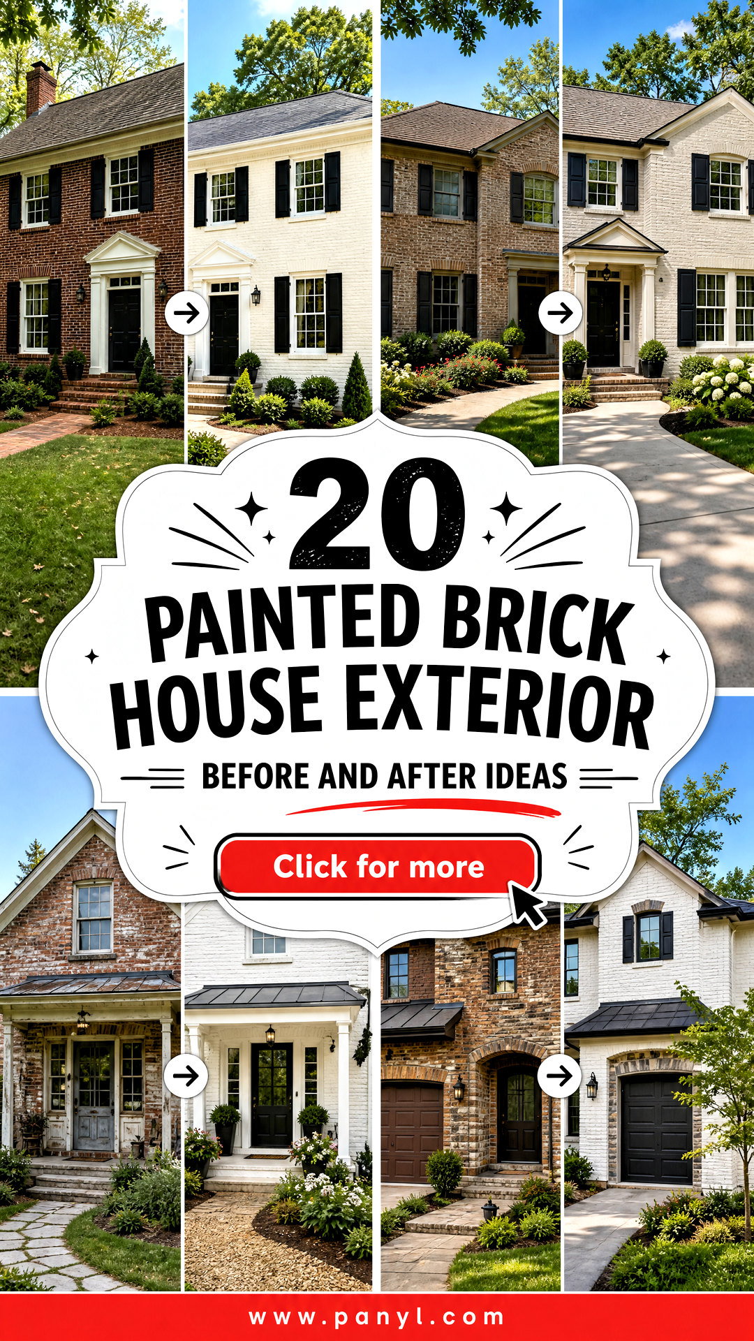 20 Painted Brick House Exterior Before and After Ideas That Wow - 20 Painted Brick House Exterior Before and After Ideas That Wow