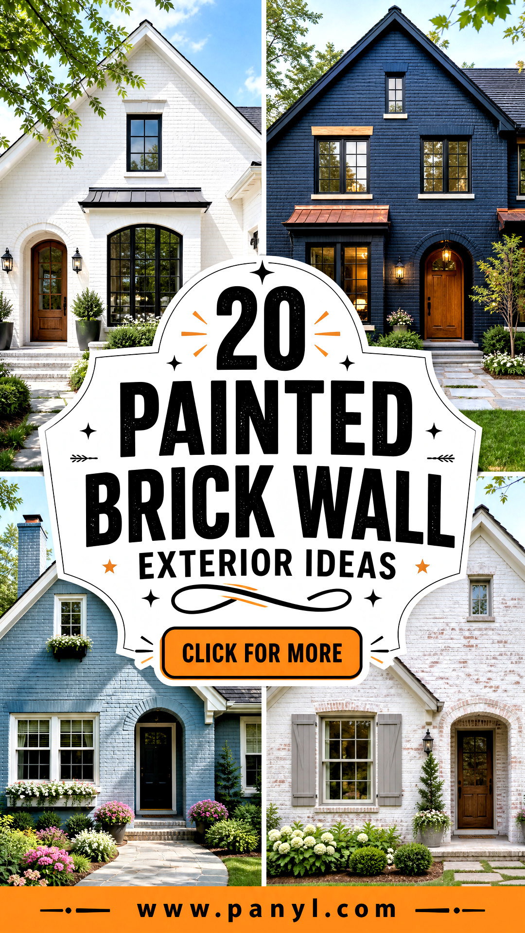 20 Painted Brick Wall Exterior Ideas for Striking Curb Appeal - 20 Painted Brick Wall Exterior Ideas for Striking Curb Appeal