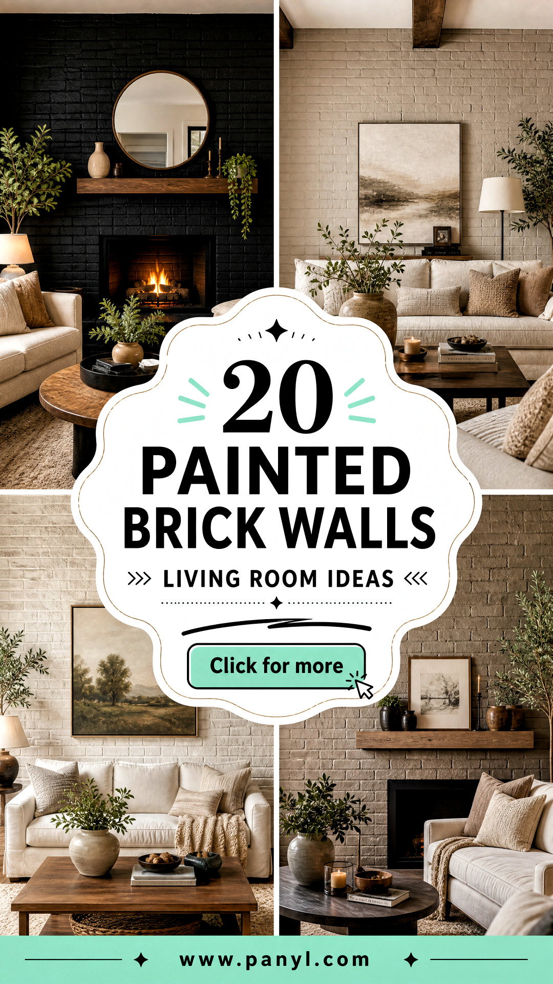 20 Painted Brick Walls Living Room Ideas for a Cozy Modern Space - 20 Painted Brick Walls Living Room Ideas for a Cozy Modern Space
