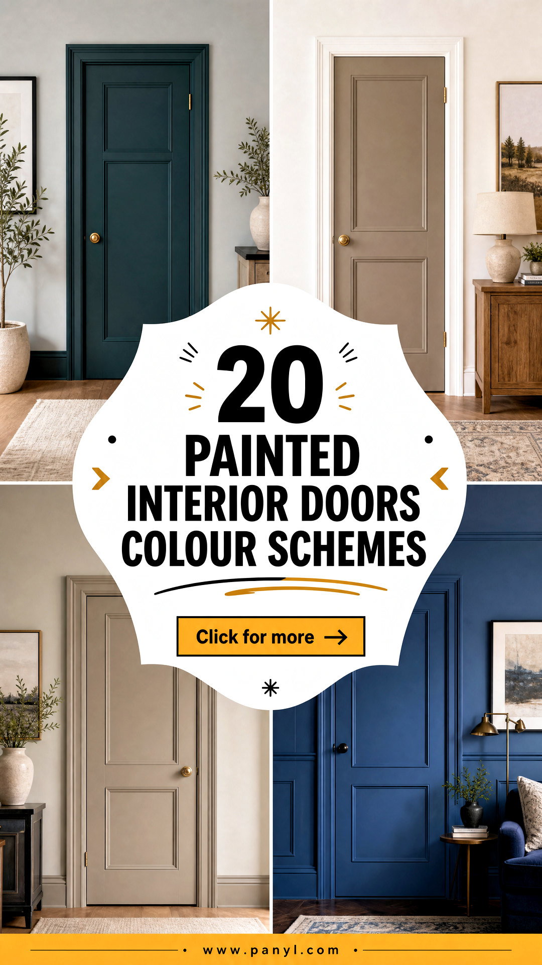 20 Painted Interior Doors Colour Schemes for a Stylish Home - 20 Painted Interior Doors Colour Schemes for a Stylish Home