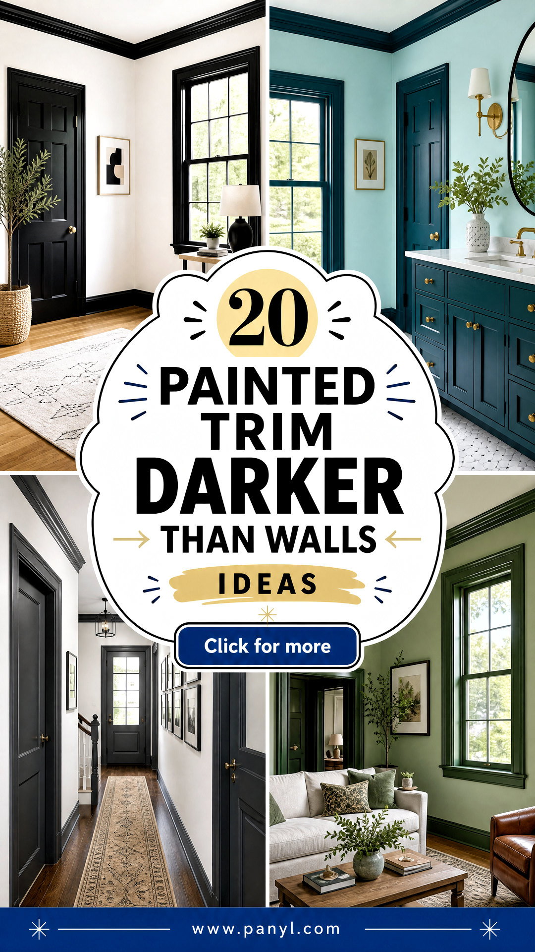 20 Painted Trim Darker Than Walls Ideas for Striking Contrast - 20 Painted Trim Darker Than Walls Ideas for Striking Contrast