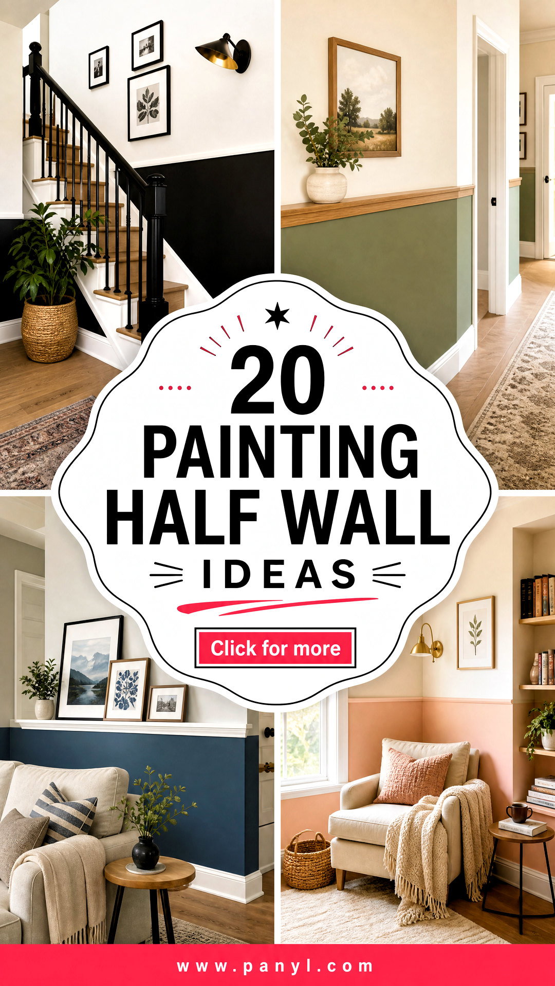20 Painting Half Wall Ideas for a Stylish Two-Tone Update - 20 Painting Half Wall Ideas for a Stylish Two-Tone Update
