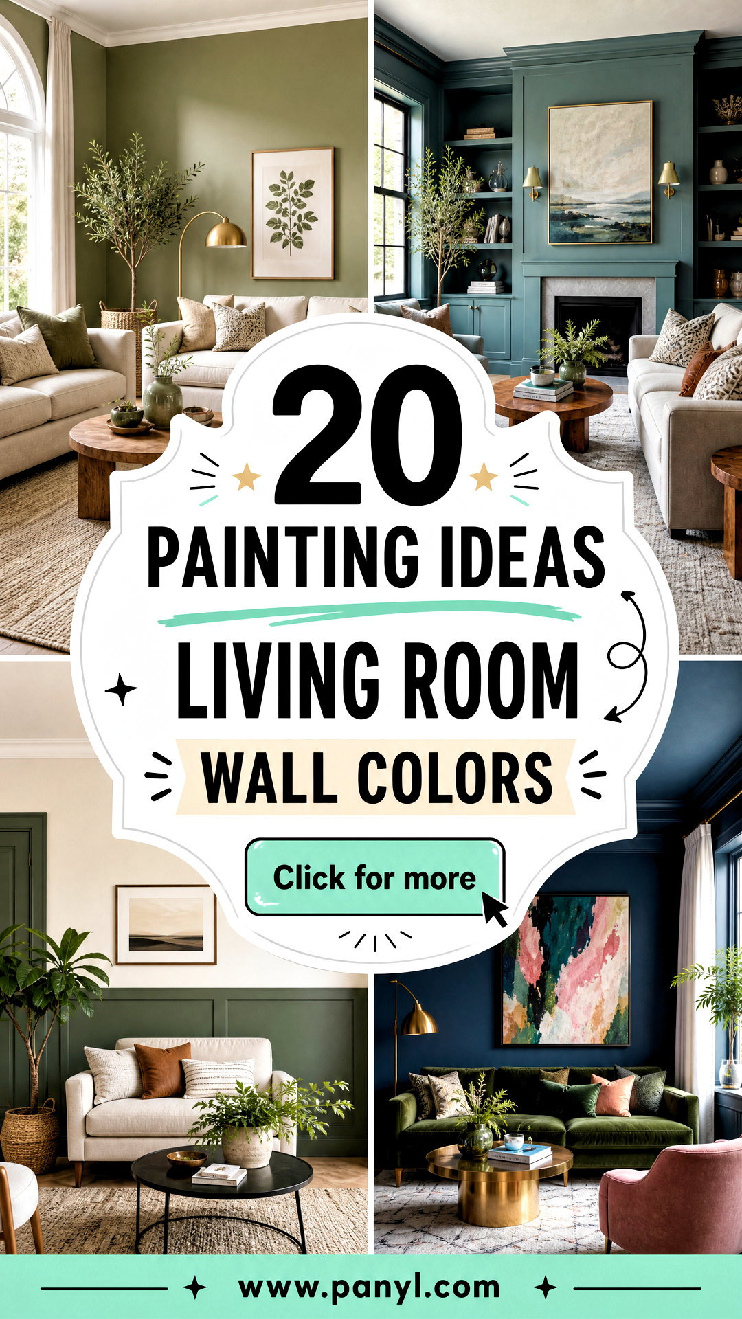 20 Painting Ideas Living Room Wall Colors for a Fresh Look - 20 Painting Ideas Living Room Wall Colors for a Fresh Look
