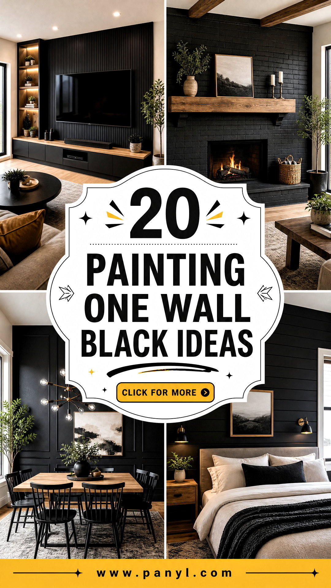 20 Painting One Wall Black Ideas Bold Designer Looks That Work - 20 Painting One Wall Black Ideas: Bold Designer Looks That Work