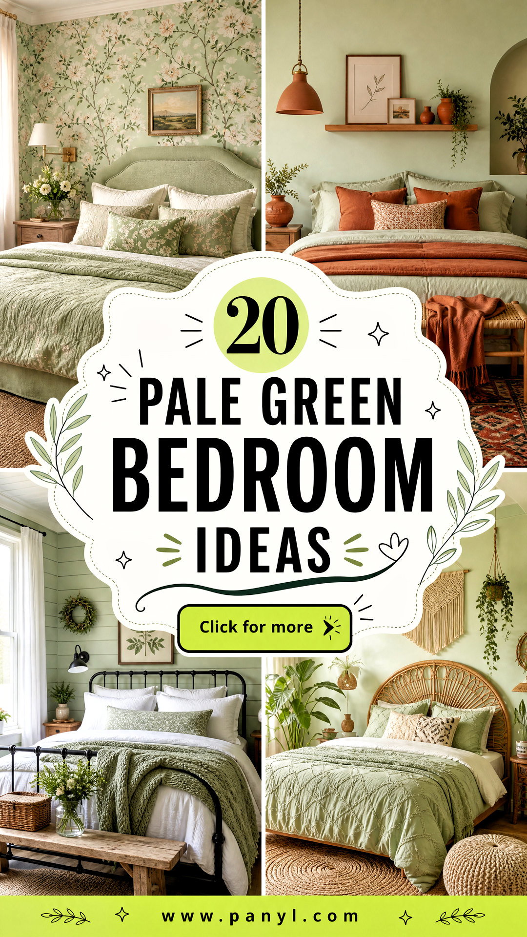 20 Pale Green Bedroom Ideas for a Serene Restful Retreat - 20 Pale Green Bedroom Ideas for a Serene, Restful Retreat