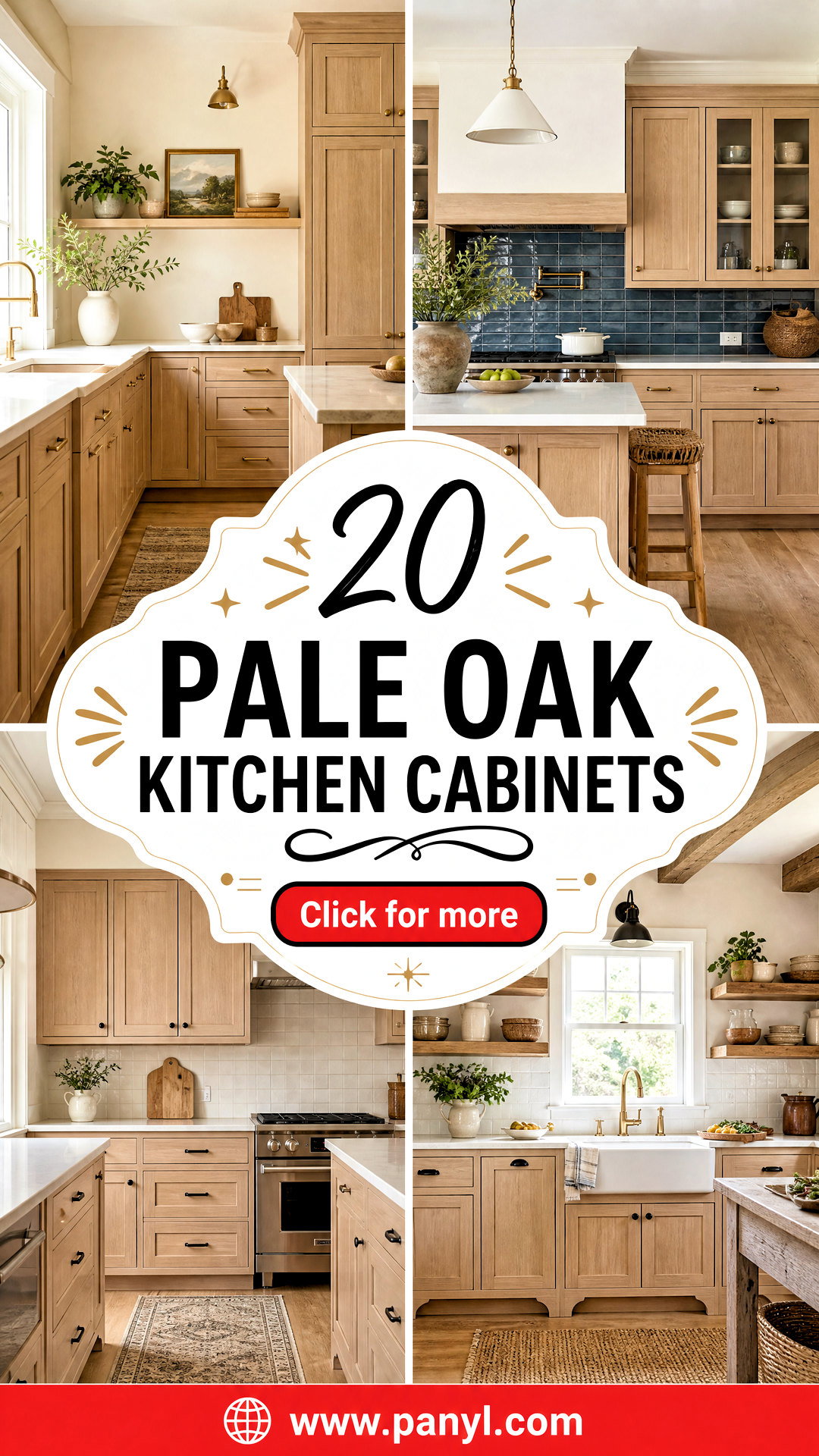 20 Pale Oak Kitchen Cabinets for a Warm Timeless Makeover - 20 Pale Oak Kitchen Cabinets for a Warm, Timeless Makeover