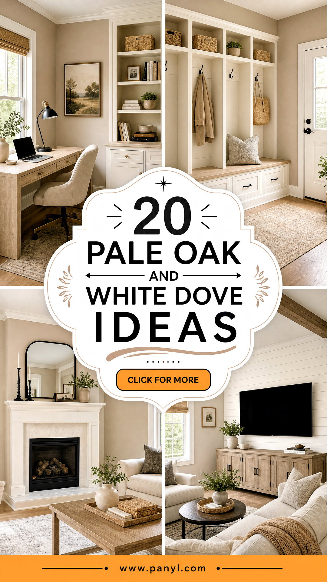20 Pale Oak and White Dove Ideas for a Calm Cohesive Home - 20 Pale Oak and White Dove Ideas for a Calm, Cohesive Home