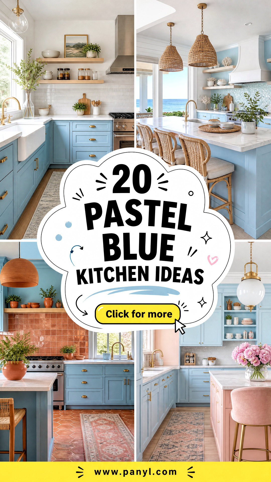 20 Pastel Blue Kitchen Ideas for a Fresh Charming Space - 20 Pastel Blue Kitchen Ideas for a Fresh, Charming Space