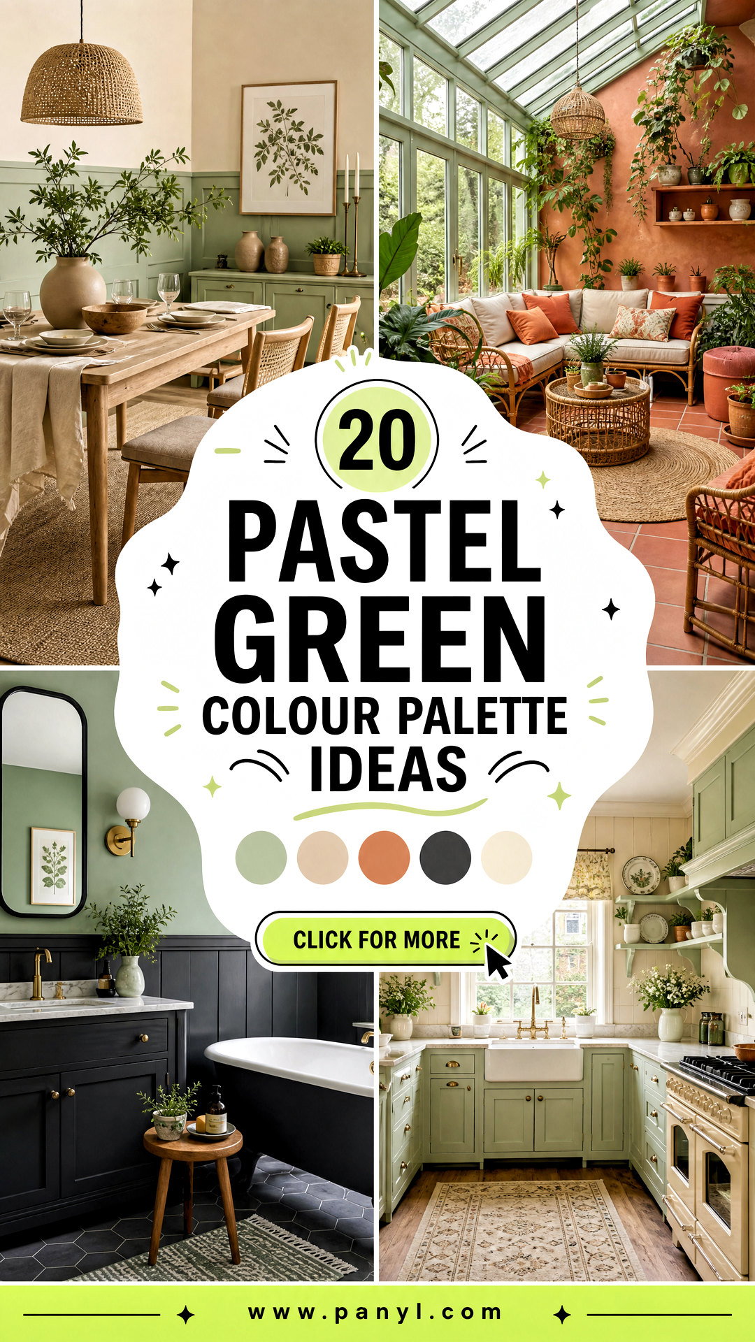20 Pastel Green Colour Palette Ideas for a Fresh Calm Home - 20 Pastel Green Colour Palette Ideas for a Fresh, Calm Home