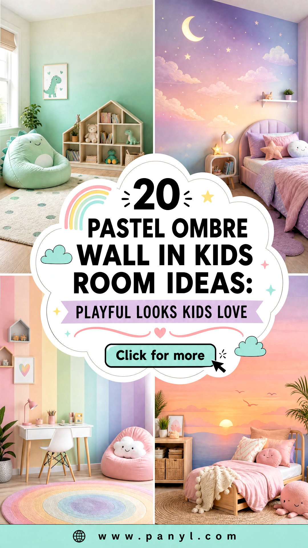20 Pastel Ombre Wall In Kids Room Ideas Playful Looks Kids Love - 20 Pastel Ombre Wall In Kids Room Ideas: Playful Looks Kids Love