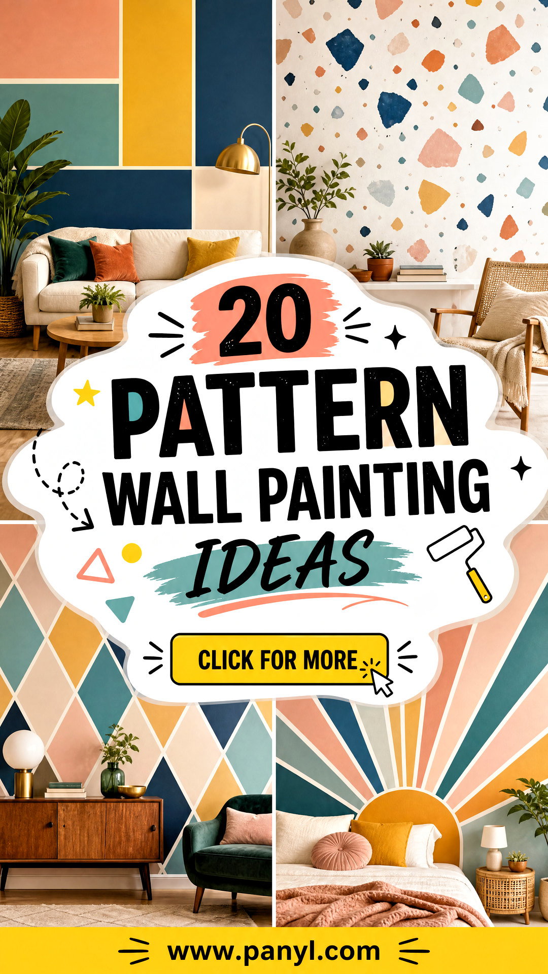 20 Pattern Wall Painting Ideas for a Bold Designer Look - 20 Pattern Wall Painting Ideas for a Bold Designer Look