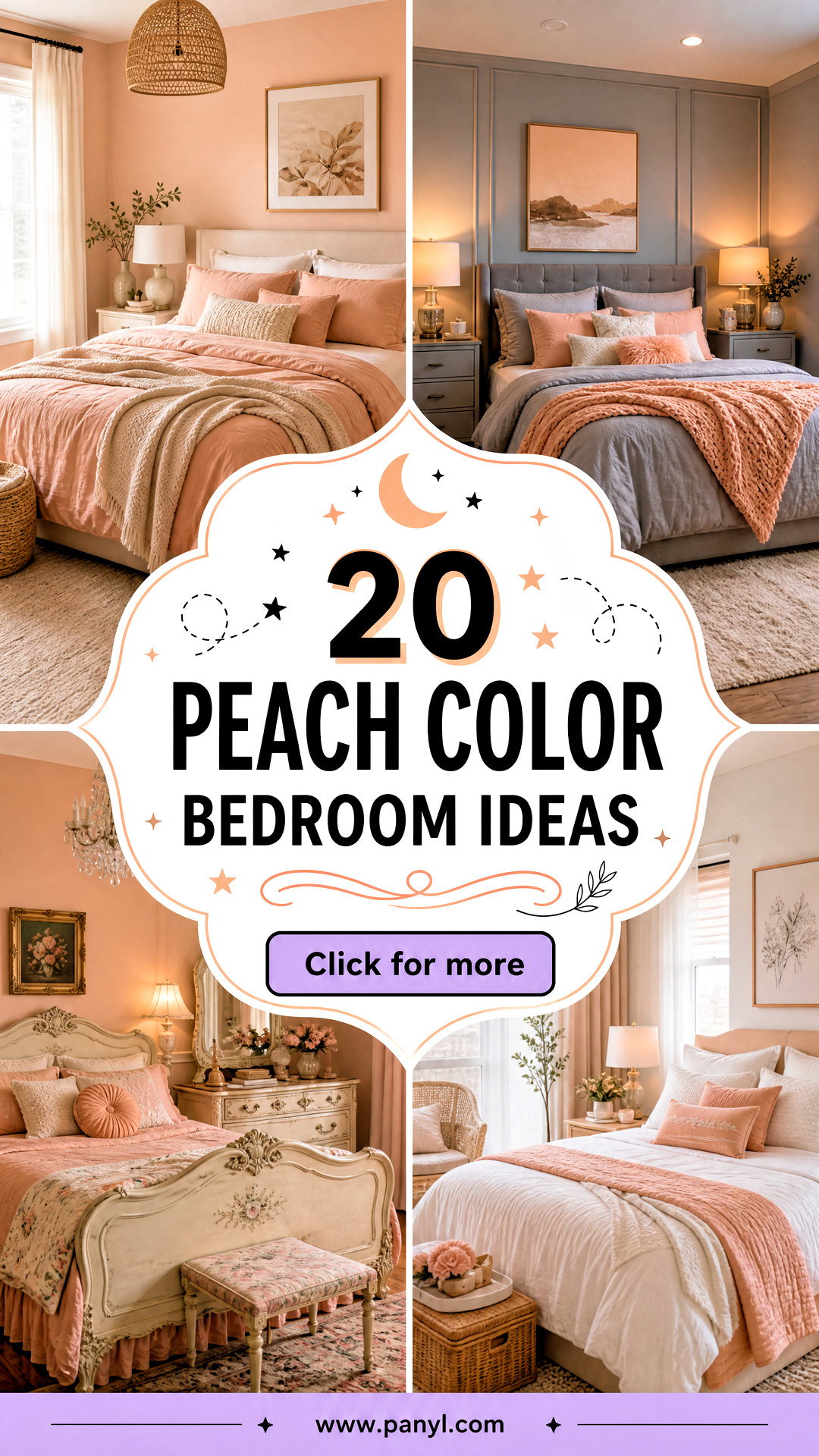 20 Peach Color Bedroom Ideas for a Warm Restful Retreat - 20 Peach Color Bedroom Ideas for a Warm, Restful Retreat