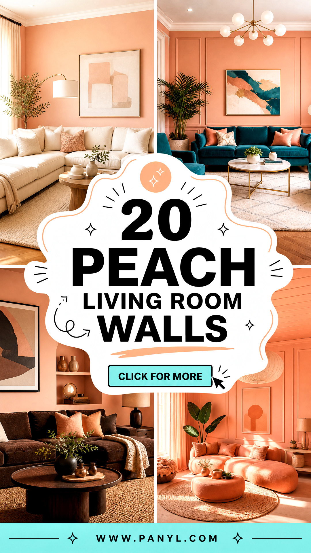 20 Peach Living Room Walls for a Warm Stylish Makeover - 20 Peach Living Room Walls for a Warm, Stylish Makeover
