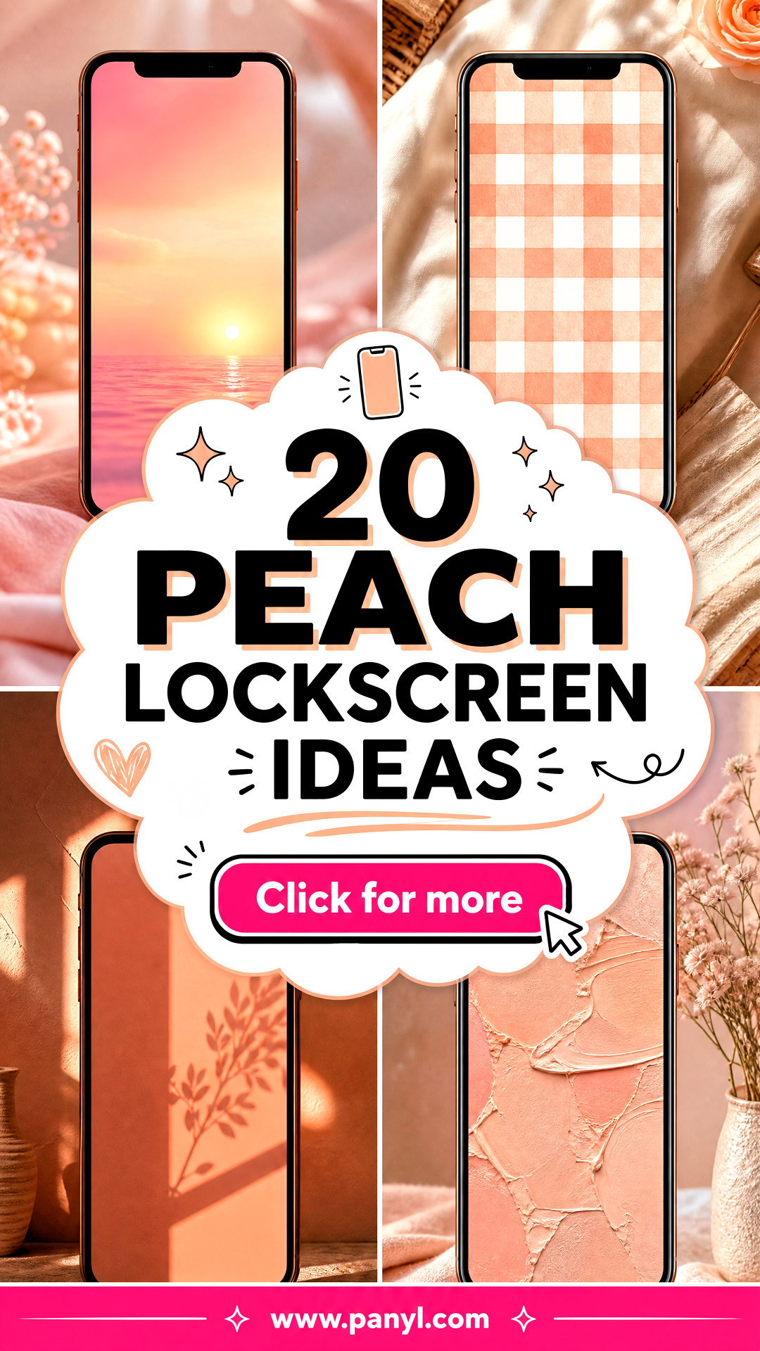 20 Peach Lockscreen Ideas for a Soft Dreamy Phone Refresh - 20 Peach Lockscreen Ideas for a Soft, Dreamy Phone Refresh