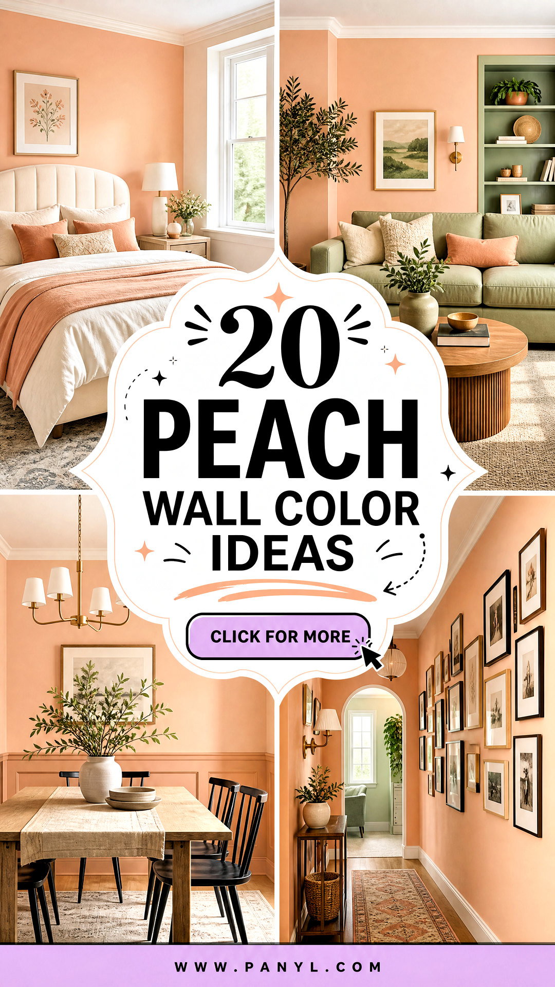 20 Peach Wall Color Ideas for a Warm Sophisticated Home - 20 Peach Wall Color Ideas for a Warm, Sophisticated Home