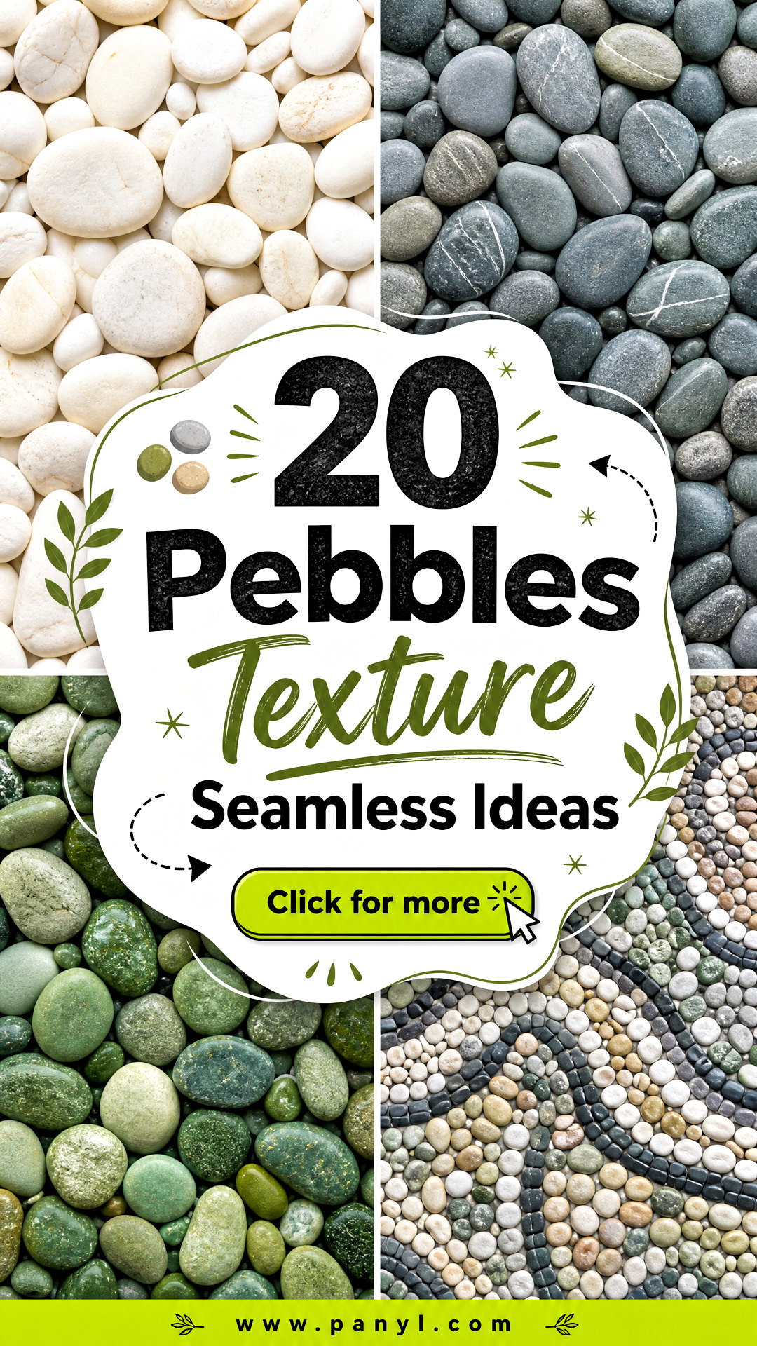 20 Pebbles Texture Seamless Ideas for Natural Tactile Designs - 20 Pebbles Texture Seamless Ideas for Natural, Tactile Designs