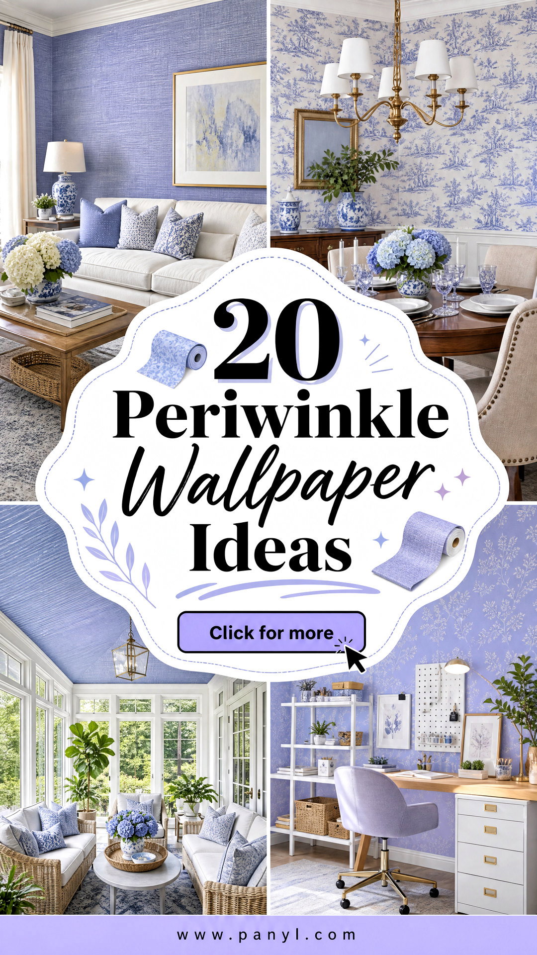 20 Periwinkle Wallpaper Ideas for Serene Stylish Rooms - 20 Periwinkle Wallpaper Ideas for Serene, Stylish Rooms