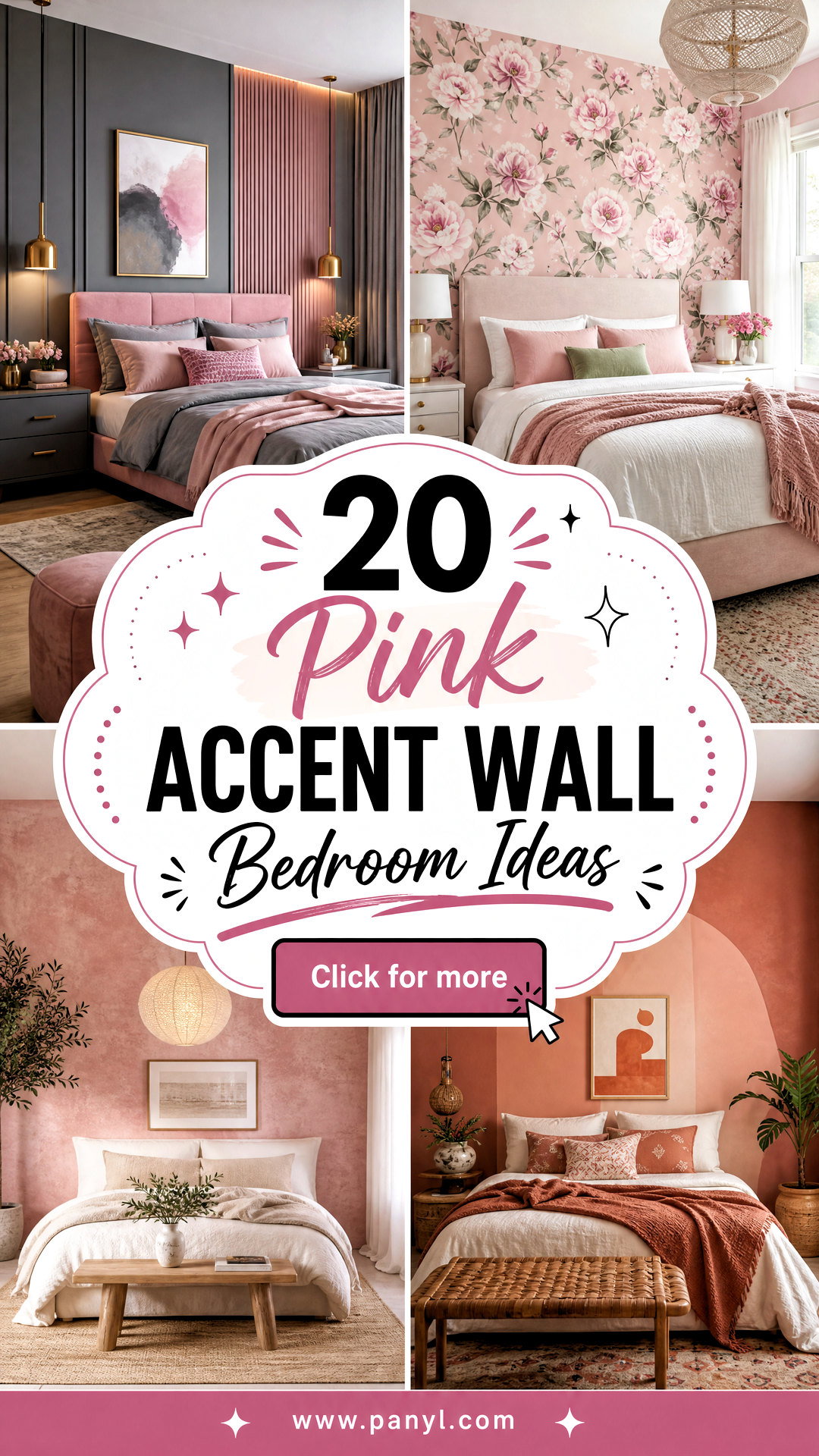 20 Pink Accent Wall Bedroom Ideas for Your Dreamy Retreat - 20 Pink Accent Wall Bedroom Ideas for Your Dreamy Retreat