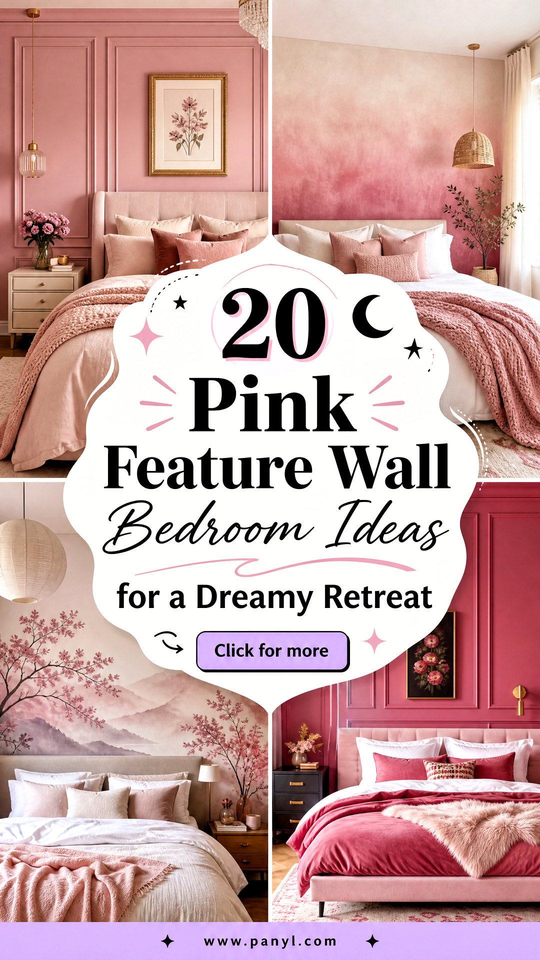 20 Pink Feature Wall Bedroom Ideas for a Dreamy Retreat - 20 Pink Feature Wall Bedroom Ideas for a Dreamy Retreat