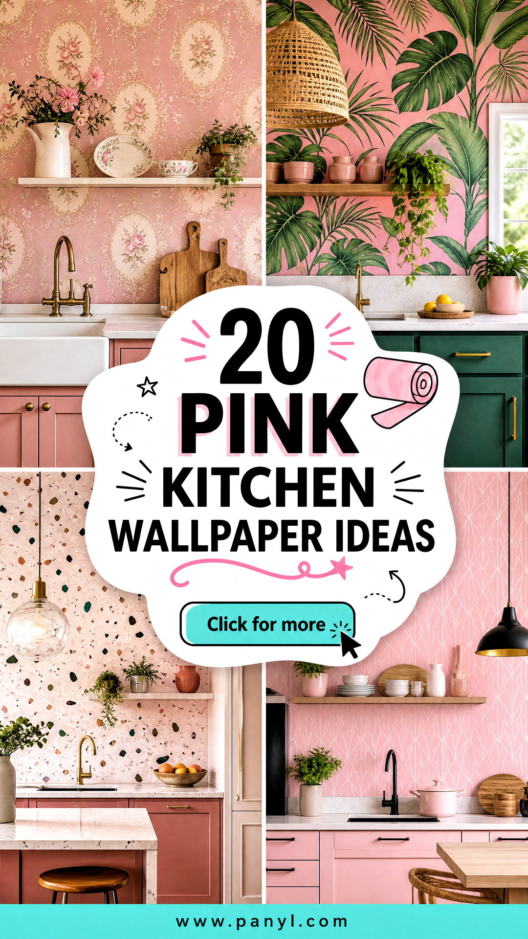 20 Pink Kitchen Wallpaper Ideas for a Charming Makeover - 20 Pink Kitchen Wallpaper Ideas for a Charming Makeover