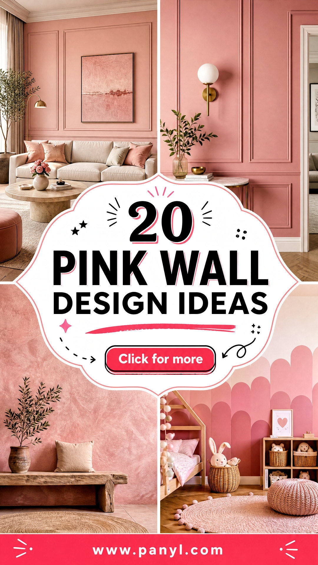 20 Pink Wall Design Ideas for Stylish Modern Interiors - 20 Pink Wall Design Ideas for Stylish, Modern Interiors