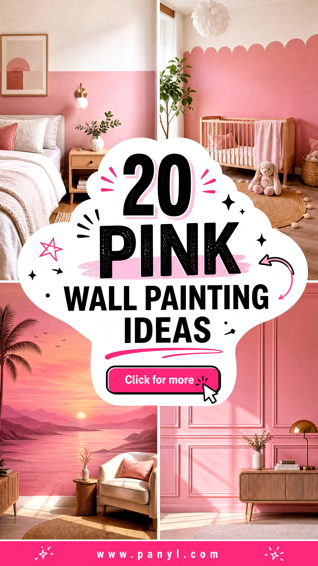 20 Pink Wall Painting Ideas for Creative Stylish Homes - 20 Pink Wall Painting Ideas for Creative, Stylish Homes