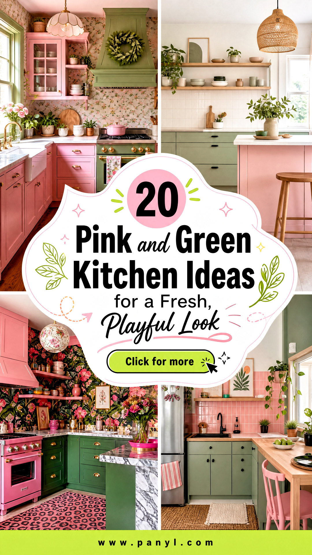 20 Pink and Green Kitchen Ideas for a Fresh Playful Look - 20 Pink and Green Kitchen Ideas for a Fresh, Playful Look