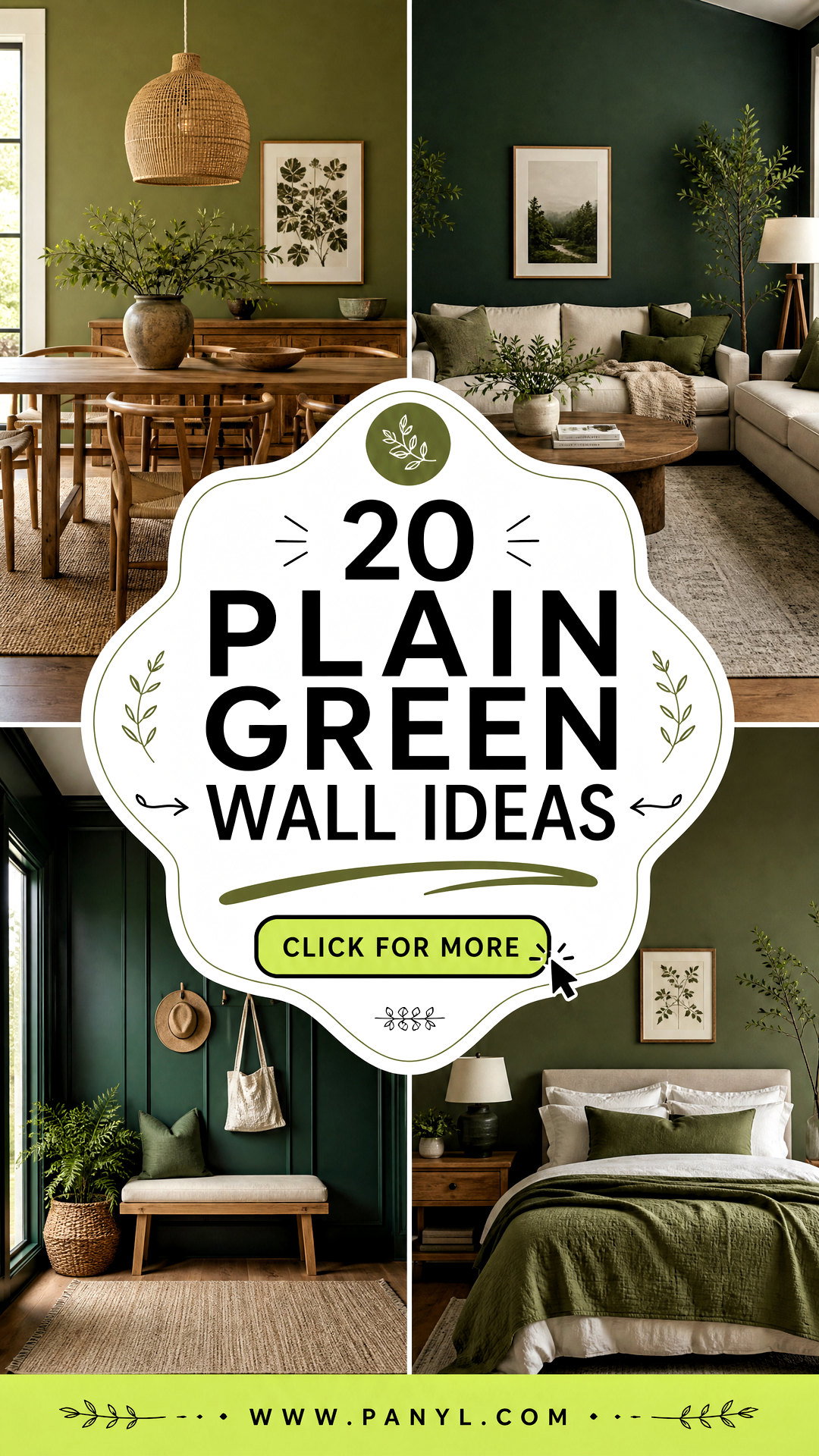 20 Plain Green Wall Ideas for Calm Nature-Inspired Rooms - 20 Plain Green Wall Ideas for Calm, Nature-Inspired Rooms