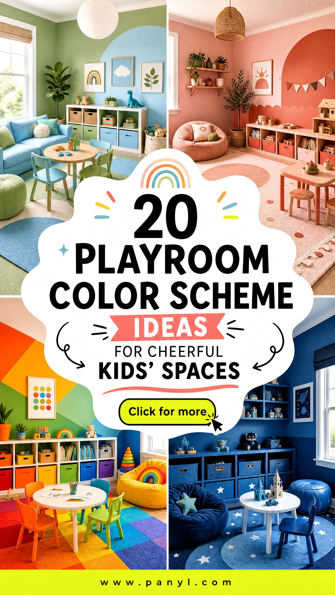 20 Playroom Color Scheme Ideas for Cheerful Kids Spaces - 20 Playroom Color Scheme Ideas for Cheerful Kids’ Spaces